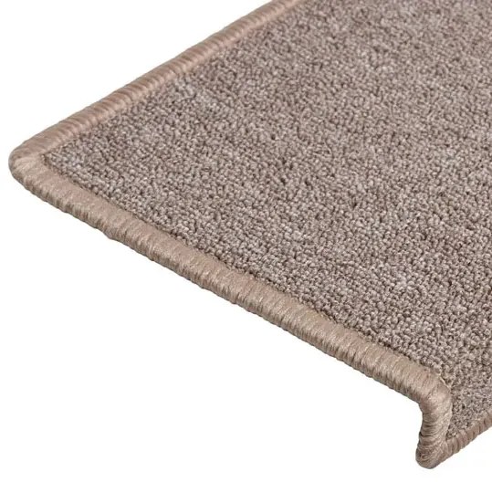 Jasnobrązowe 15 sztuk dywaników na schody T9-F66