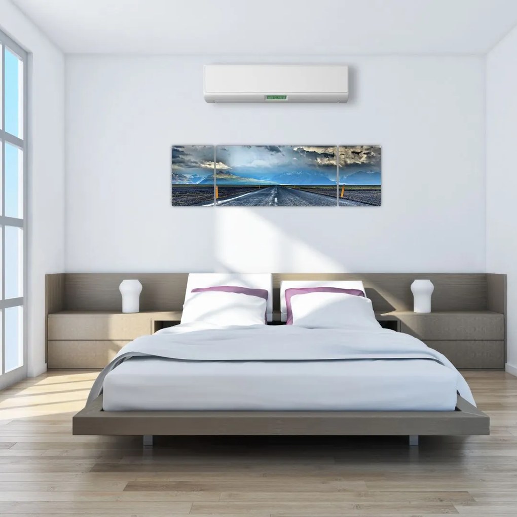 Obraz drogi podczas burzy (170x50 cm)