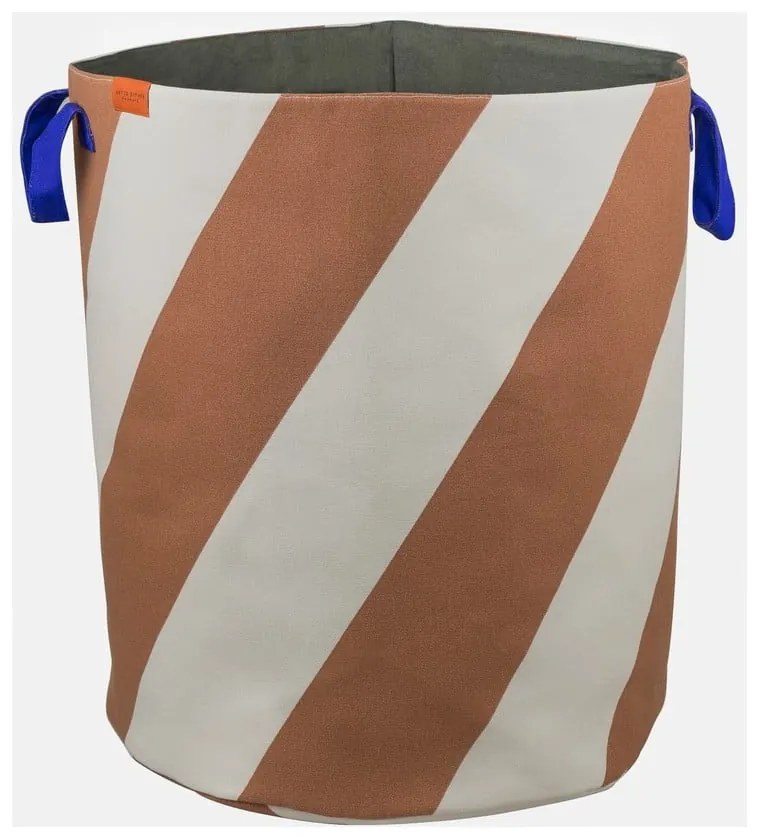 Ceglasto-kremowy tekstylny kosz na pranie 5 l Diagonal – Mette Ditmer Denmark
