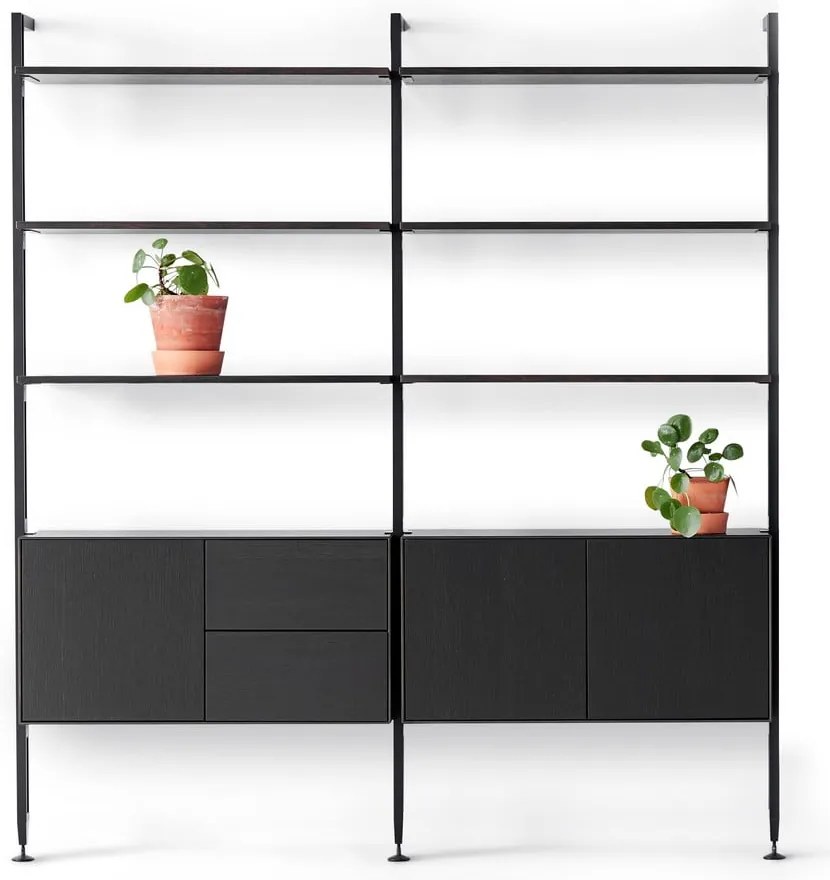 Czarny regał w dekorze dębu 98x210 cm Edge by Hammel – Hammel Furniture
