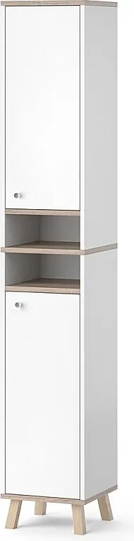 Szafka łazienkowa biały 30x30x174 senyo