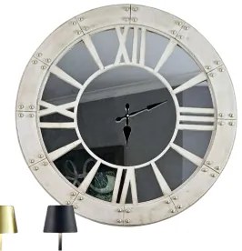 Zegar ścienny, lustrzany cyferblat ,średnica 80cm