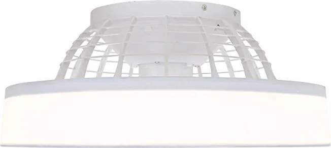 Biały wentylator sufitowy z efektem gwiazdy 47 cm z LED ściemnialny z pilotem - Emily