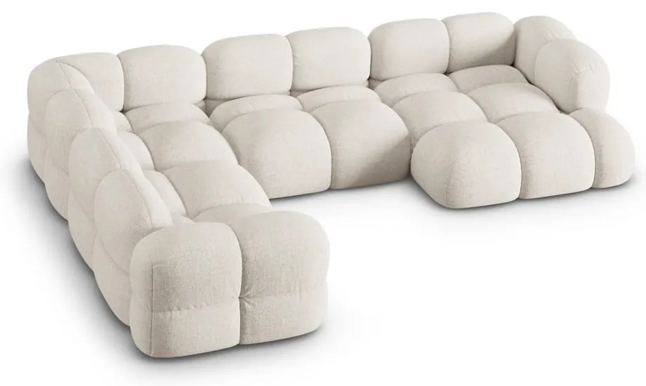 Beżowy narożnik (lewostronny/w kształcie litery U) Loretto – Cosmopolitan Design