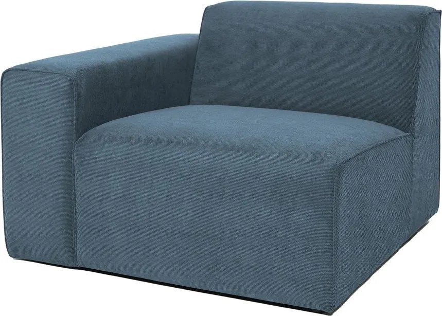 Niebieski sztruksowy moduł sofy (lewostronny) Sting – Scandic