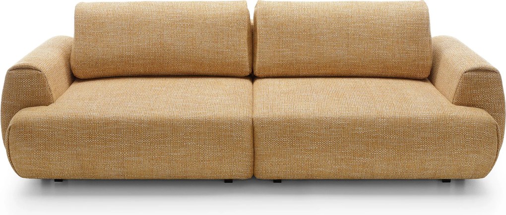 Masseno Sofa ZEST z funkcją spania i pojemnikiem na pościel - Żółty - SILENCIO 53