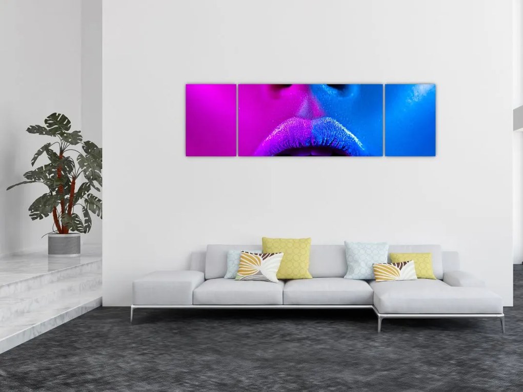 Obraz kolorowych ust (170x50 cm)