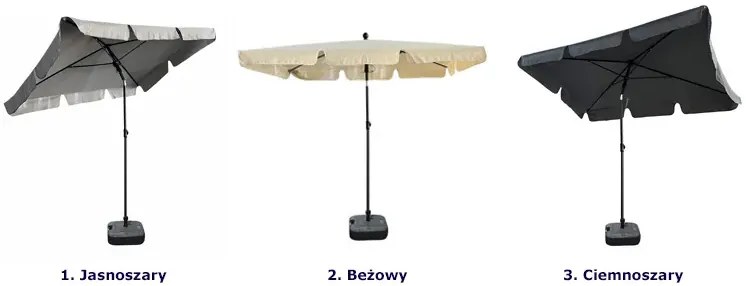 Ciemnoszary parasol tarasowy - Toverio