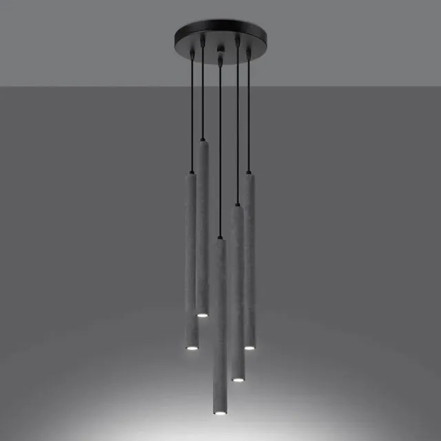 Betonowa industrialna lampa wisząca - A382 G5-L08