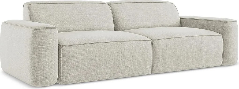 4-osobowa kanapa modułowa - z tkaniny strukturalnej - jasny beż - OMAO