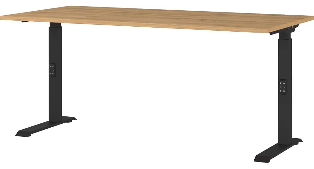 Biurko z regulacją wysokości z blatem w dekorze dębu 80x160 cm Agenda – Germania