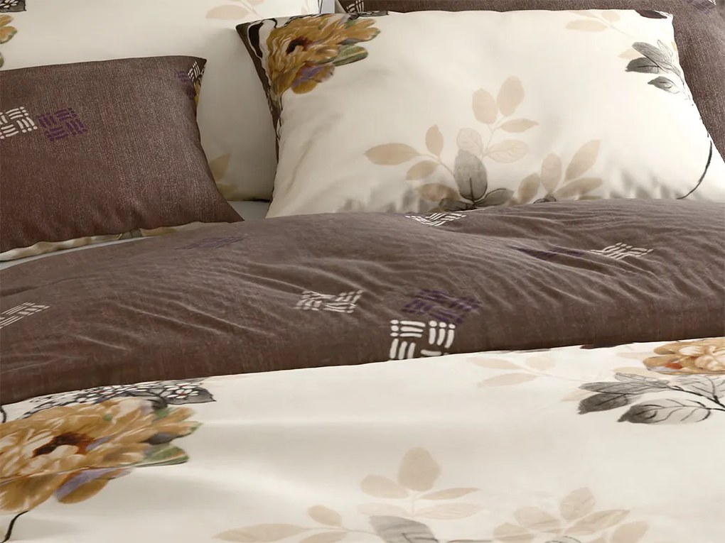 PrzytulneMieszkanie.pl PrzytulneMieszkanie.pl Dwustronna pościel DUO SENSE CARMELIA wzorzysta + poszewka na poduszkę 40x50 cm GRATIS Rozmiar pościeli: 70 x 90 cm | 140 x 200 cm