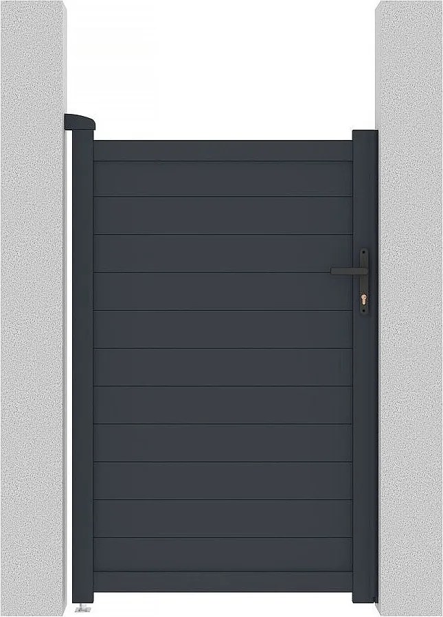 Furtka aluminiowa "Marc" - 101.2 x 155.9 cm - Szara