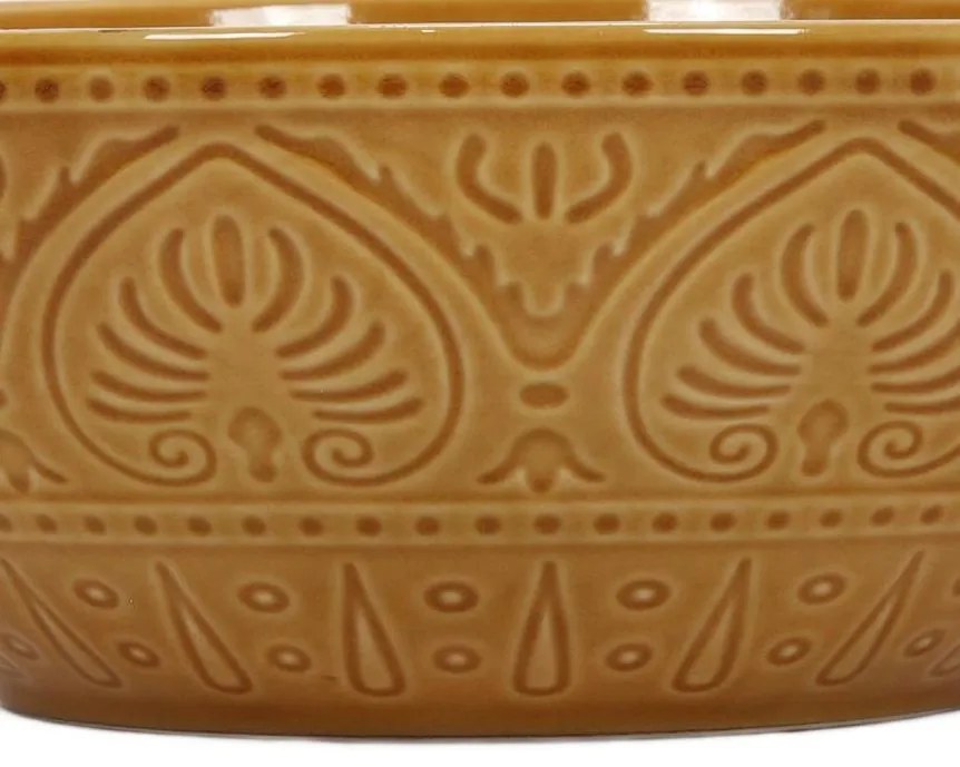 Ceramiczna miska ze żłobionym wzorem, 1900 ml