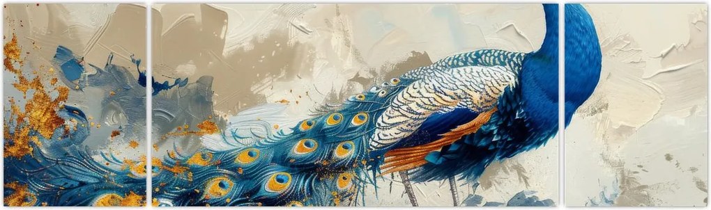 Obraz - Paw, malarstwo (170x50 cm)