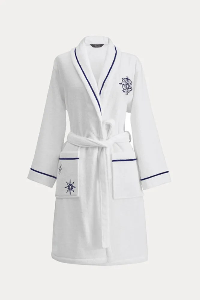 Damski krótki szlafrok MARINE LADY XL Ciemnoniebieski