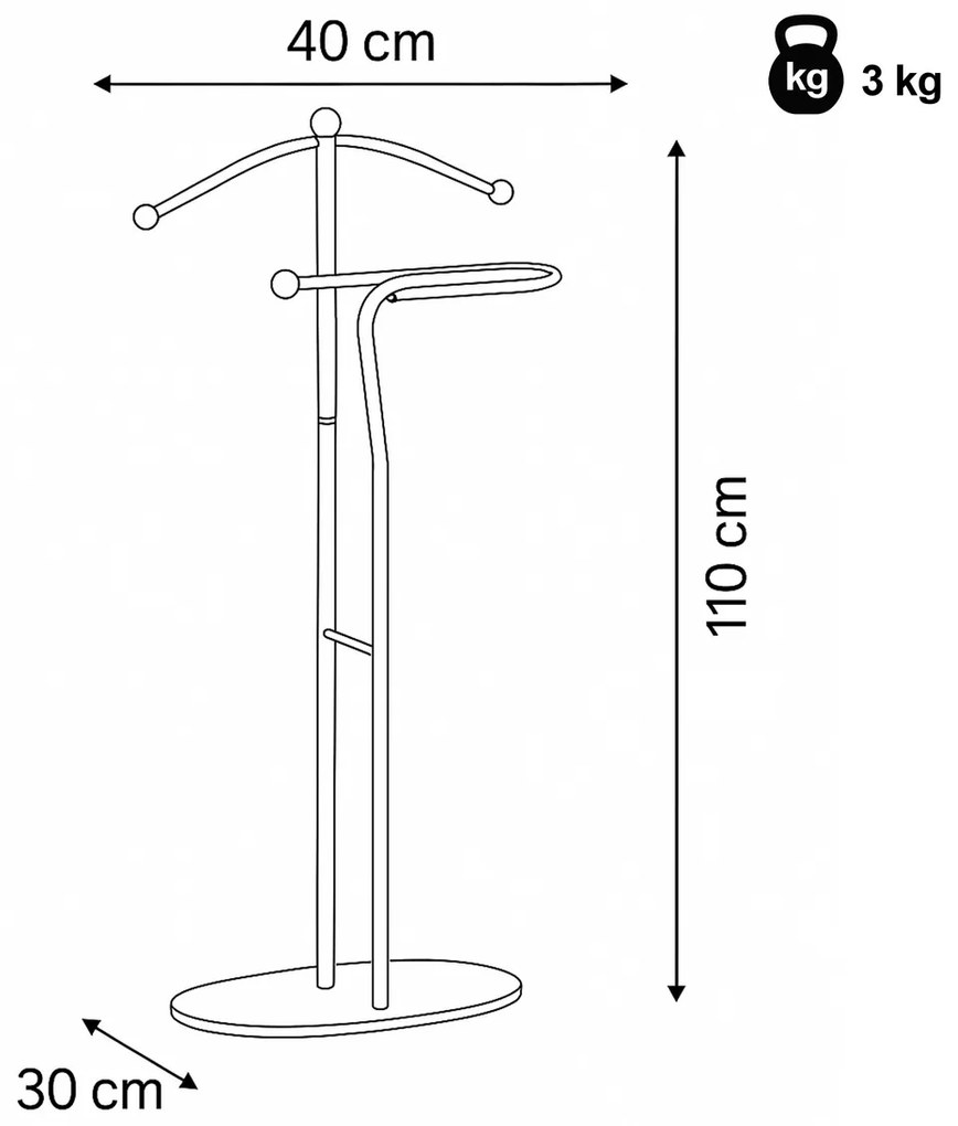 Cichy sługa 83213 BK, metal, czarny