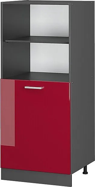 Szafka kuchenna czerwony połysk 60x57x143 r-line