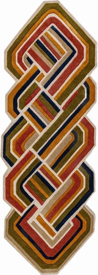 Wełniany chodnik tkany ręcznie 80x300 cm Lattice Shaped – Flair Rugs