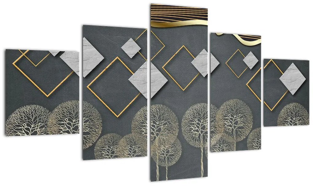 Obraz abstrakcji (125x70 cm)
