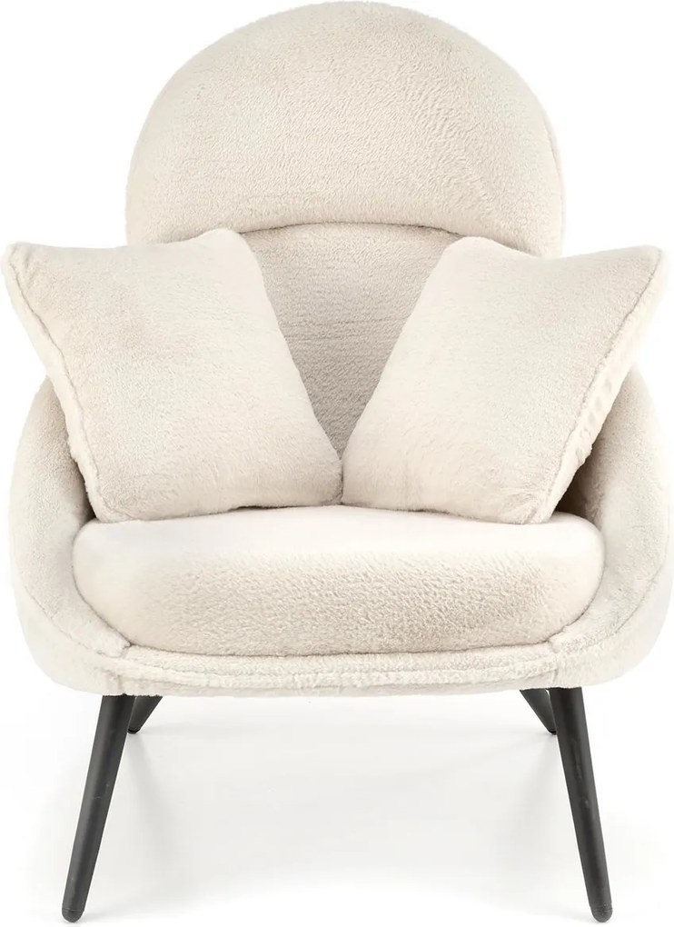 Fotel Merry z tkaniny imitującej futro