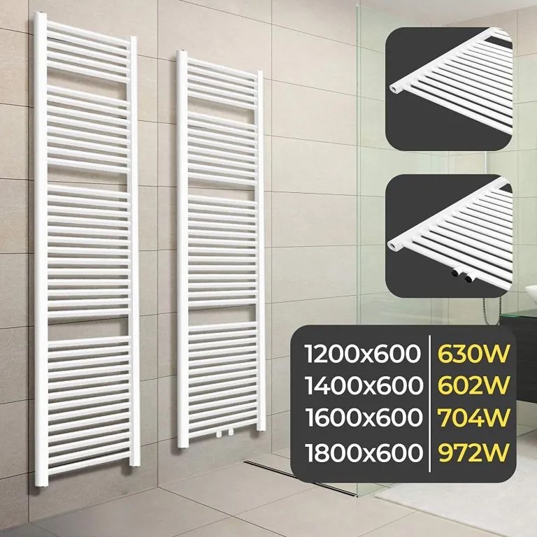 AQUAMARIN Grzejnik łazienkowy pionowy 1600 x 600 mm