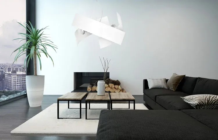Biała nowoczesna lampa wisząca regulowana - 3X D026 Z4-L38