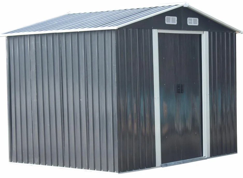 Wiata ogrodowa ze stali galwanizowanej w kolorze szarym MANSO- 5,2 m²