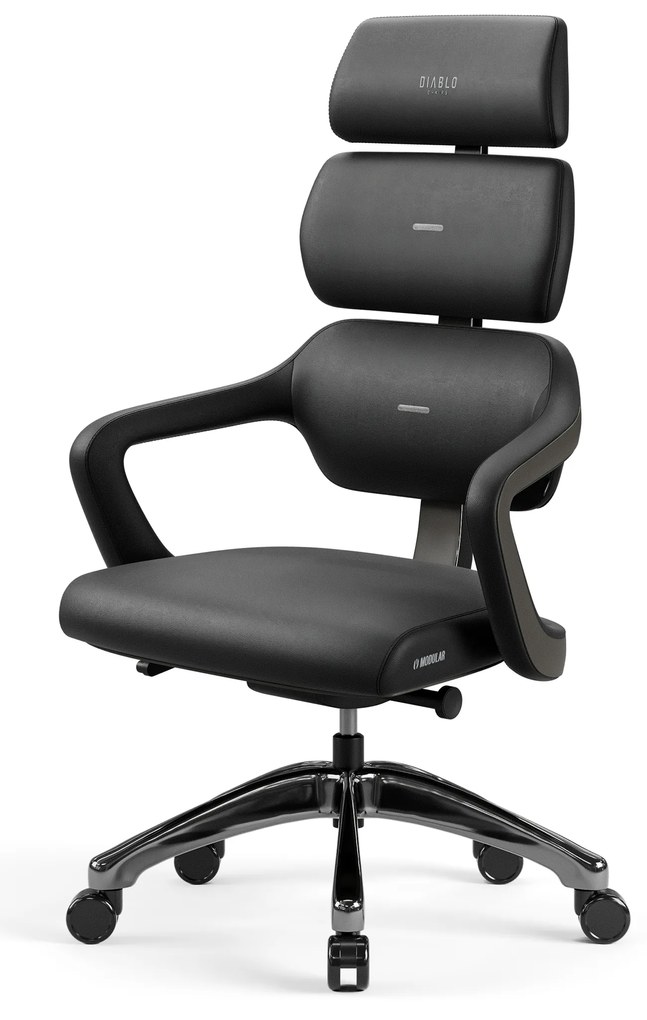 Fotel gabinetowy Diablo V-Modular, Carbon Black