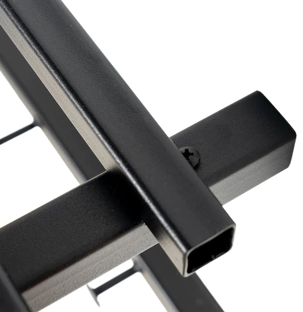 Czarny metalowy wieszak ścienny z półką 76 cm Marco – Spinder Design