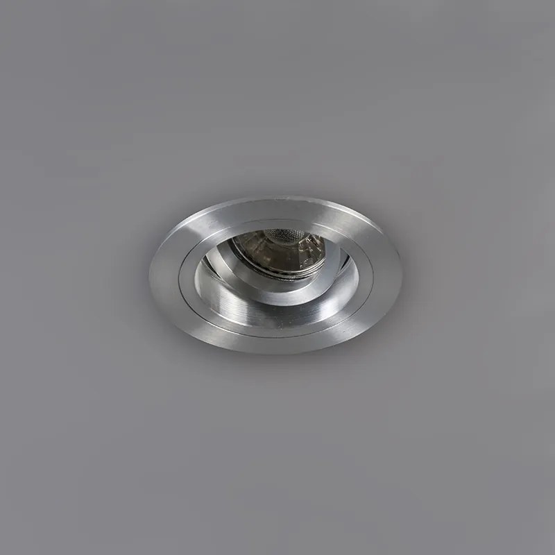 Zestaw 6 okrągłych, regulowanych reflektorów wpuszczanych, aluminiowych - Chuck