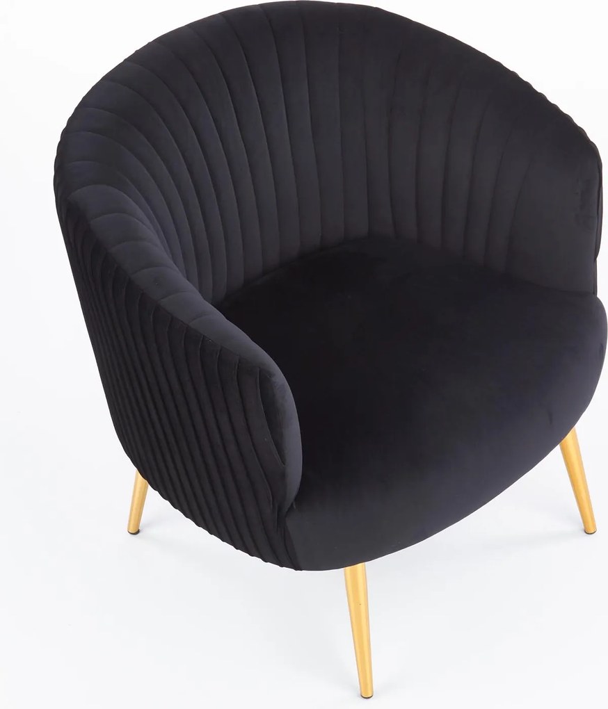 Tapicerowany fotel w stylu glamour Crown