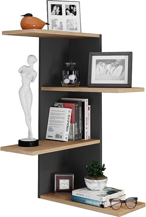 Drewniana półka ścienna Półka narożna Półka Balos