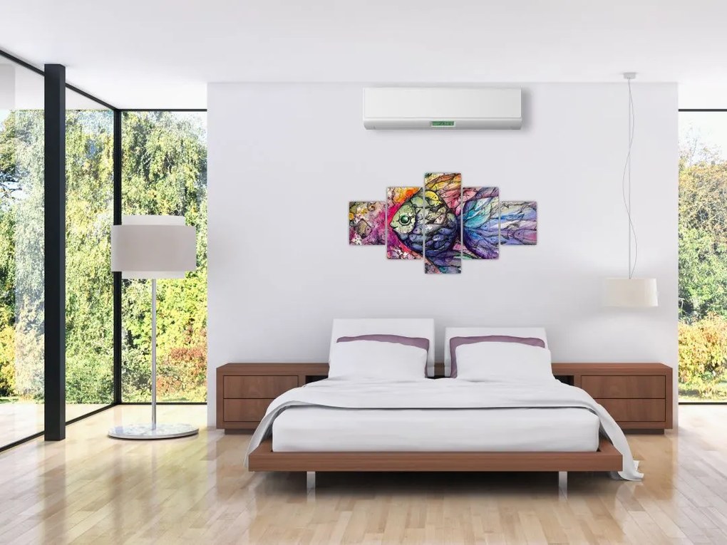Obraz - Kolorowa rybka (125x70 cm)