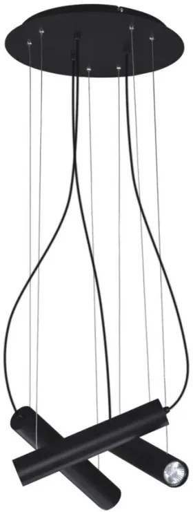 Czarna nowoczesna lampa wisząca tuby nad stół - 8X A737 P1-A42