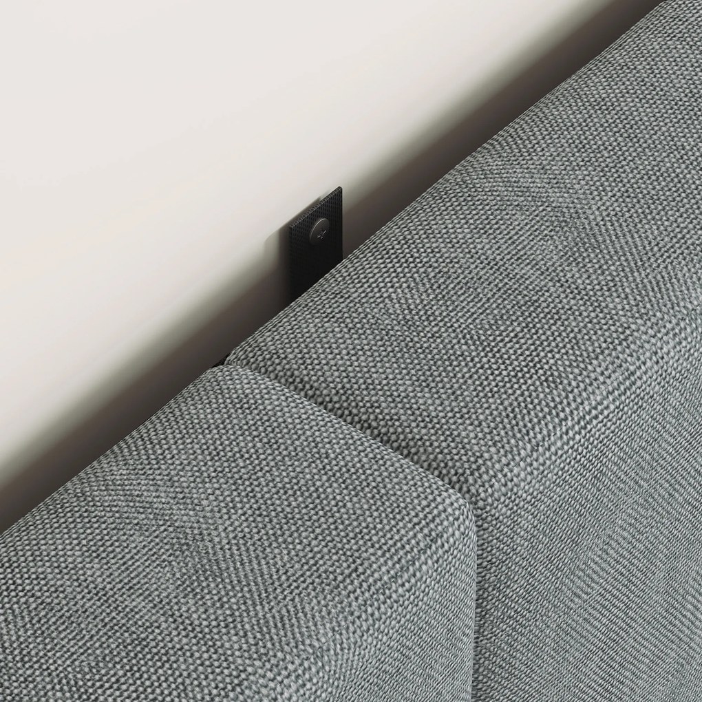 HOMCOM Zagłówek 3-stopniowo regulowany zagłówek łóżka z metalowymi nóżkami wygląd lnu do sypialni 160x10x106/116/126 cm Szary | Aosom PL