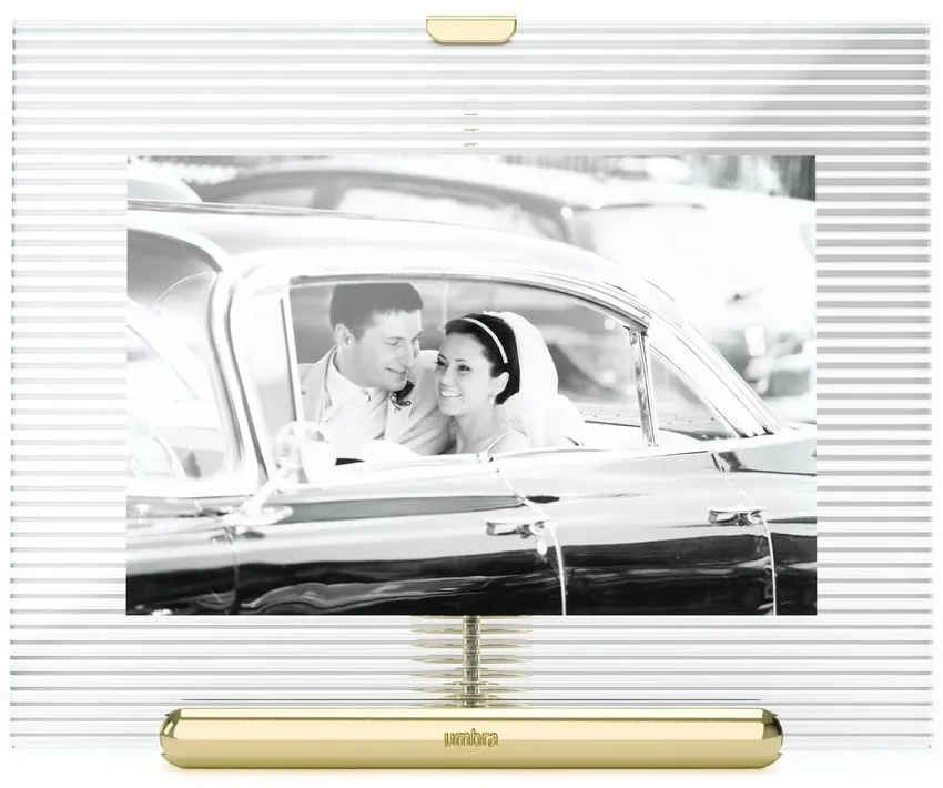 Szklana ramka stojąca w kolorze złota 16x20 cm Flute – Umbra