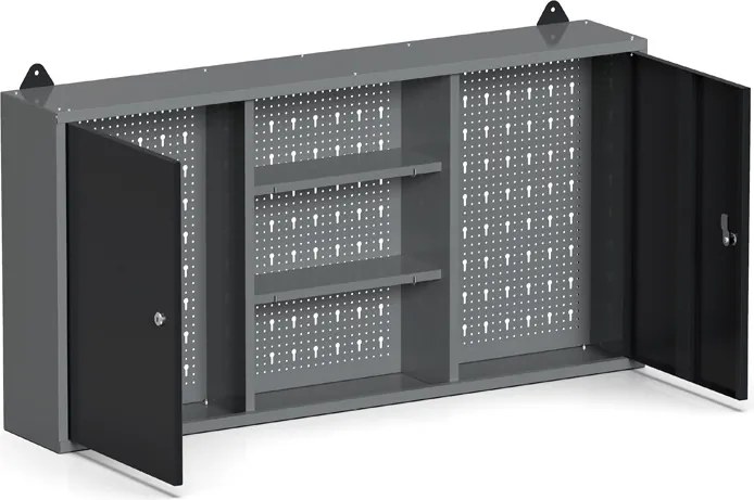 Szafka wisząca kombinowana G1, 600 x 1200 x 200 mm, 2 drzwi, perforowana