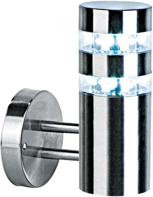 Chromowana lampa ścienna LED elewacyjna S298 T9-T21