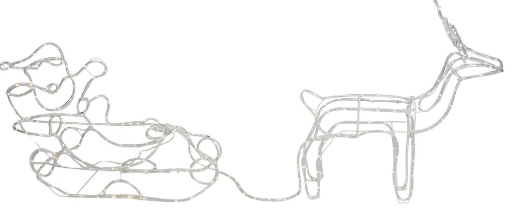 Zewnetrzna Świąteczna lampa podłogowa Renifer z saniami 176 cm z LED i timerem IP44 - Sori Oswietlenie zewnetrzne