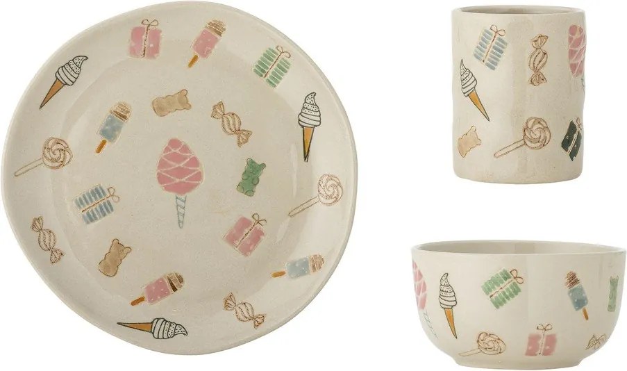 Kamionkowy zestaw naczyń dla dzieci 3 szt. Sweets – Bloomingville Mini