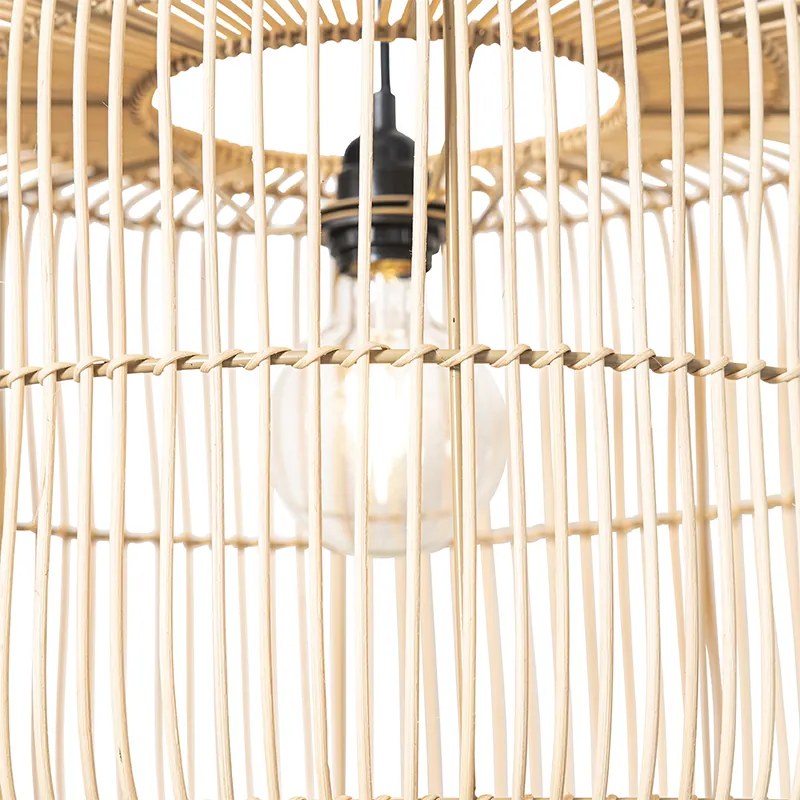 Orientalna lampa wisząca z rattanu 45 cm - MaudKolonialny Oswietlenie wewnetrzne