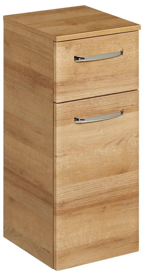 Niska/wisząca szafka łazienkowa w dekorze dębu w naturalnym kolorze 72x30 cm Quickset 318 – Pelipal