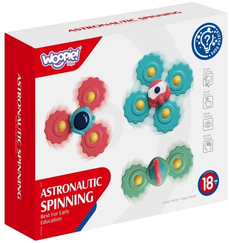 Woopie baby gryzak spinner wirujący z przyssawką zestaw 3 szt _5szt