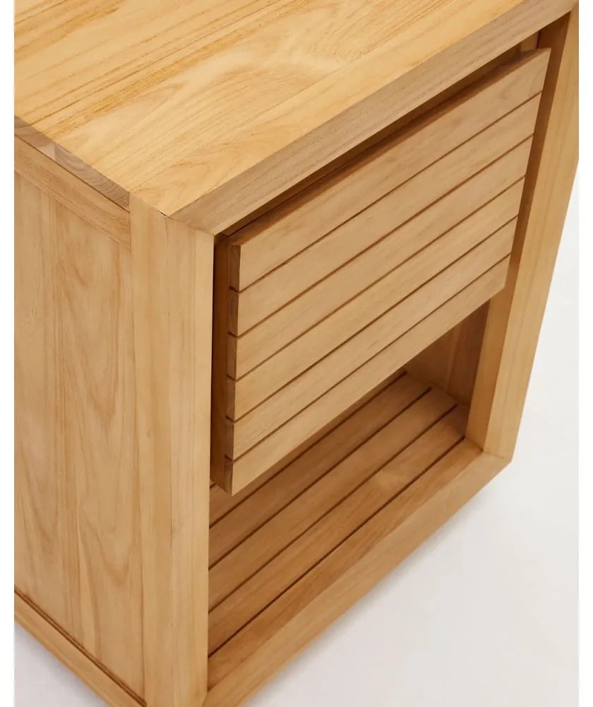 Niska szafka pod umywalkę z litego drewna tekowego 60x80 cm Saula – Kave Home