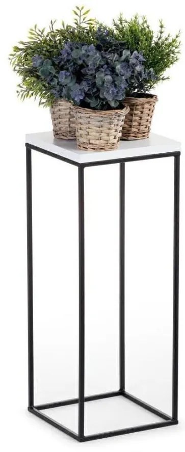 Stojak na kwiaty BASICLOFT 60x24 czarno-biały