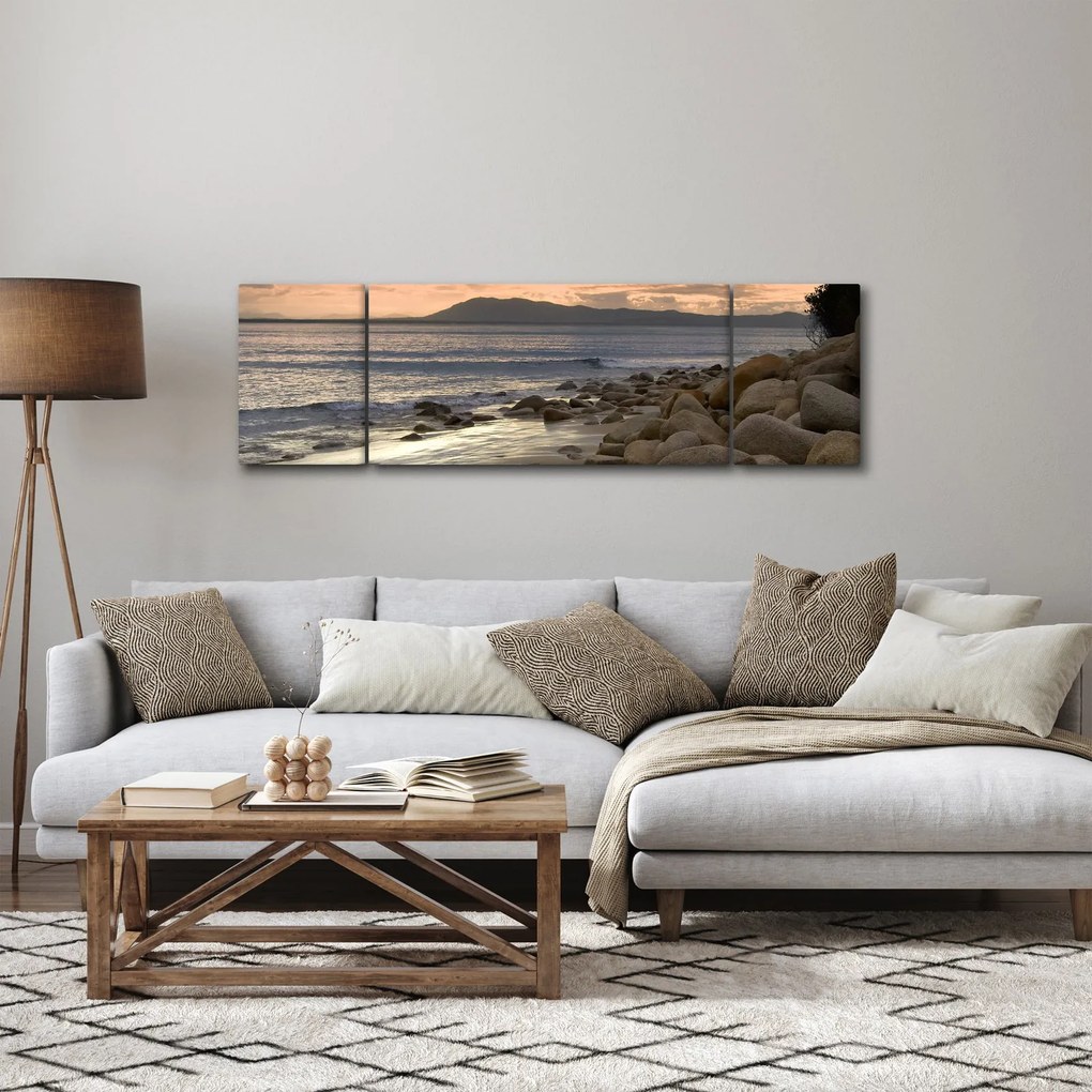 Obraz - Morze i góry (170x50 cm)