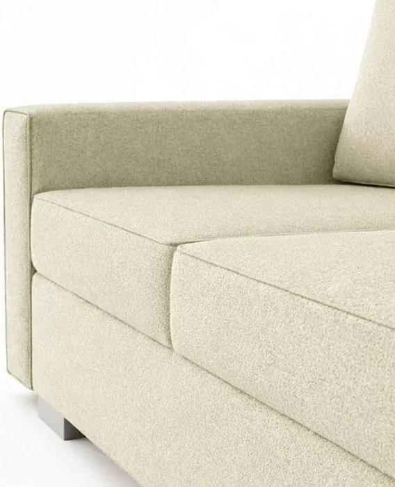 Sofa z Funkcją Spania DRAVOS Kremowa Japandi