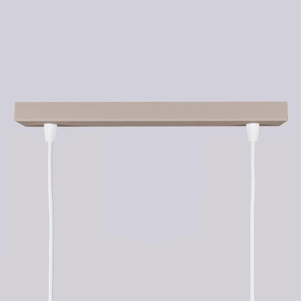 Lampa wisząca KARBON 2 taupe ryflowana SOLLUX  LIGHTING