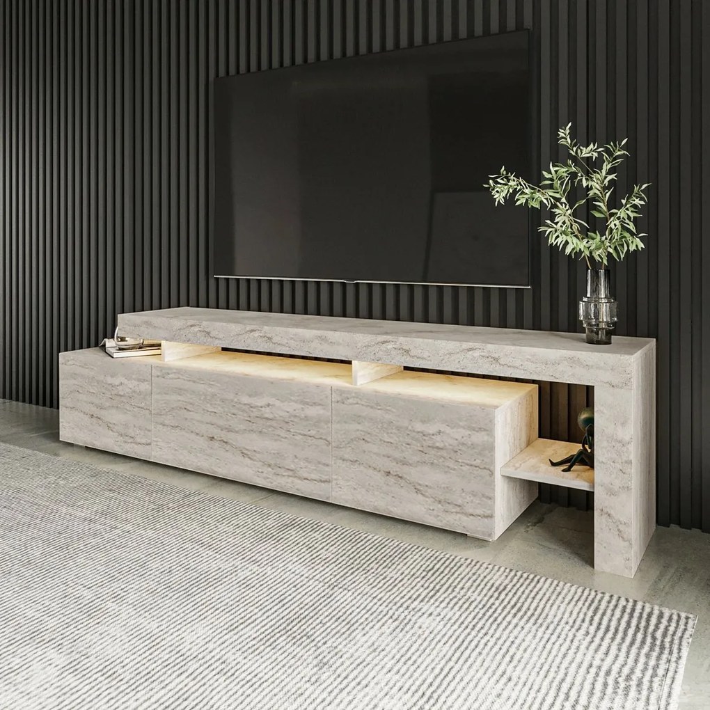 Stolik pod telewizor Beliz Travertine